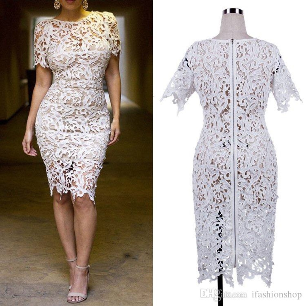 New S Lace midi dress